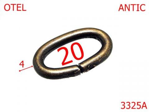 Inel oval 20 mm 4 antic 3G5 3325A de la Metalo Plast Niculae & Co S.n.c.
