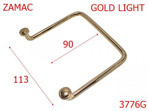 Maner poseta 103 mm gold light 14L18 3777G de la Metalo Plast Niculae & Co S.n.c.