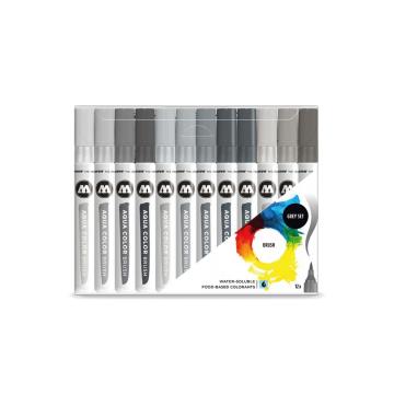 Markere Aqua Color Brush Grey Set de la Sanito Distribution Srl