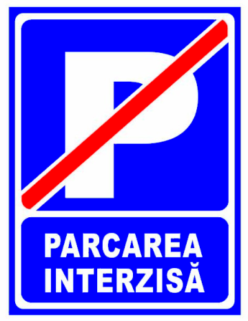 Indicator pentru interzicere parcare interzisa