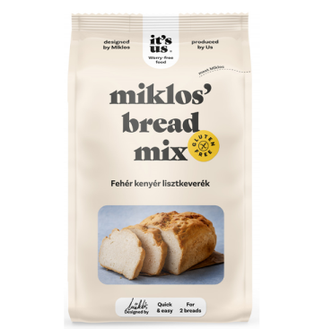 Mix de faina fara gluten pentru paine alba Miklos 1 kg de la Naturking Srl