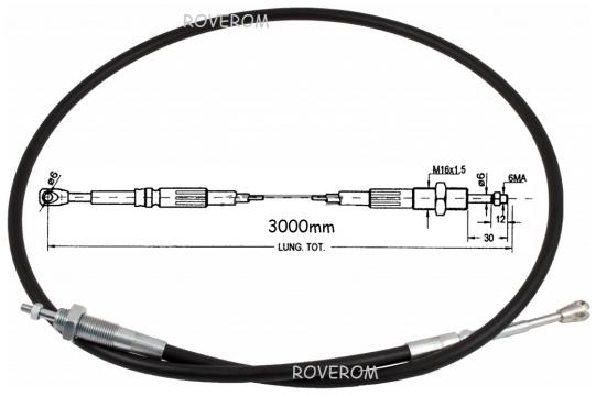 Cablu comanda Joystick, cu furca, L=3000mm