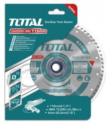 Disc diamantat turbo 115 mm Total TAC2131153 de la Full Shop Tools Srl