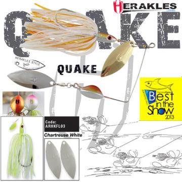 Spinnerbait Herakles Quake, Chartreuse/White, 17.5g de la Pescar Expert