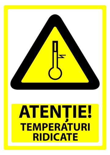 Semn pentru temperaturi ridicate de la Prevenirea Pentru Siguranta Ta G.i. Srl