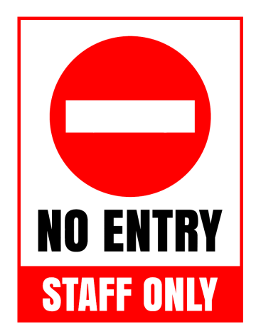 Semn Sign no entry staff only