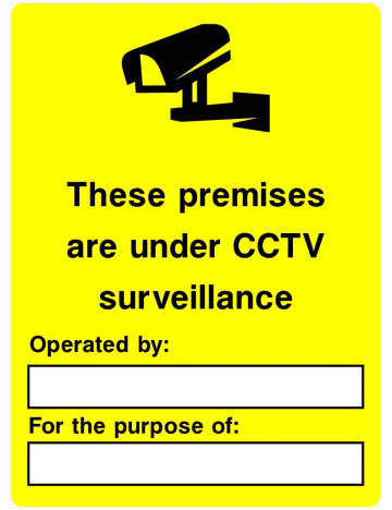 Semn Sign these premises are under cctv surveillance