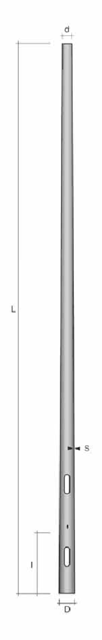 Stalp conic ingropat h=6.8m de la Metalsafe Lighting Srl