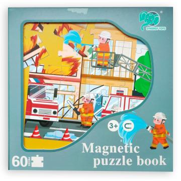 Joc puzzle magnetic, Pompierii neinfricati, 60 piese de la Saralma Shop Srl