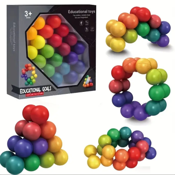 Jucarie set bile magnetice, constructii 3D, 8 culori de la Saralma Shop Srl