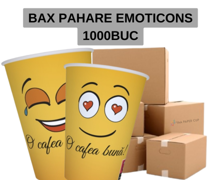 Pahare carton Emoticons 8oz bax 1000 buc de la Yanadrisfan Paper Cup Srl