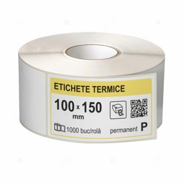 Etichete in rola, termice 100 x 150 mm, 1000 etichete/rola
