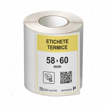 Etichete in rola, termice 58 x 60 mm, 800 etichete/rola de la Label Print Srl