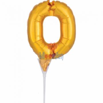 Balon folie tort cifra 0 15 cm