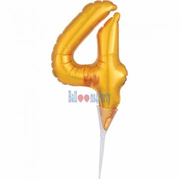 Balon folie tort cifra 4 15 cm