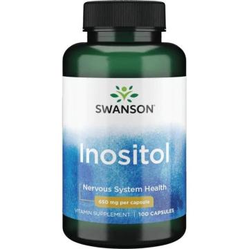 Supliment alimentar Swanson Inozitol 650 mg 100 capsule de la Krill Oil Impex Srl