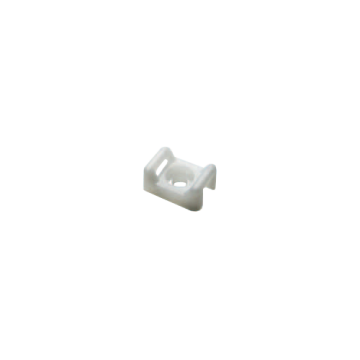 Suport plastic prindere coliere, alb, 15x10x7 mm, 100 buc