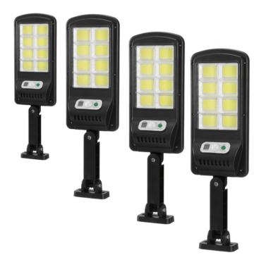 Lampa solara de perete cu 96 LED-uri COB, 3 moduri, 4buc. de la Sticevrei.ro Srl