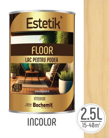 Lac pentru podea incolor Estetik Floor 2.5l de la Deposib Expert Srl