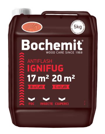 Solutie ignifugare lemn Bochemit Antiflash 5 kg, maro