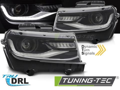 Faruri Chevrolet Camaro 13-15 Tube LED negru