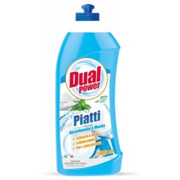 Detergent vase Dual Power Bicarbonat si menta 1000 ml de la Emporio Asselti Srl