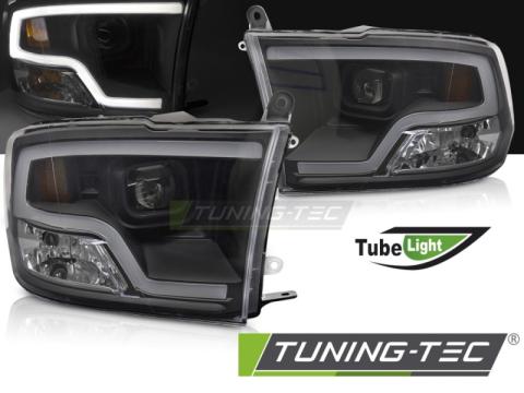 Faruri Dodge RAM 09-18 Tube Light negru Projector