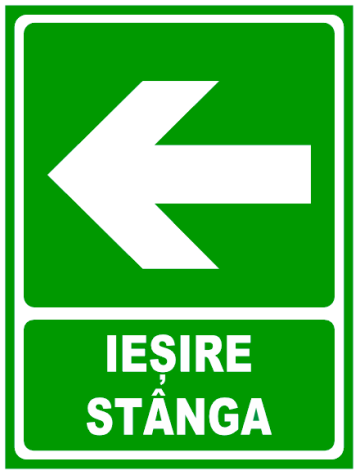 Indicator de salvare iesire in stanga