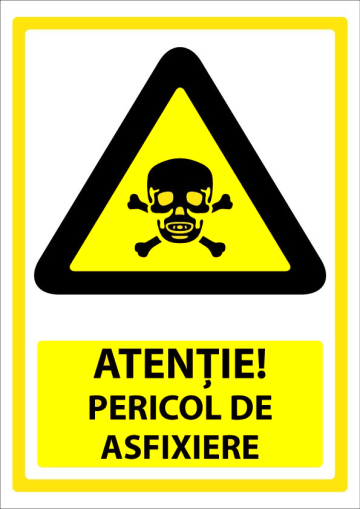 Indicator de securitate atentie pericol de asfixiere de la Prevenirea Pentru Siguranta Ta G.I. Srl