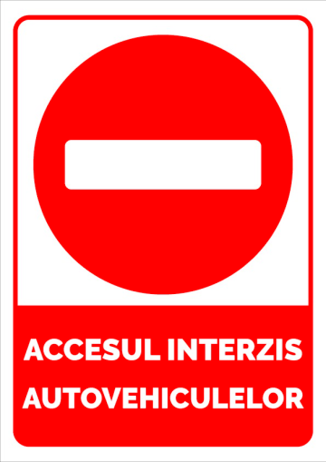 Indicatorul pentru accesul autovehiculelor