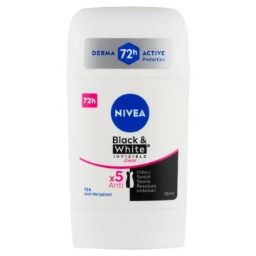 Deodorant Nivea Black White Invisible Clear - 50 ml