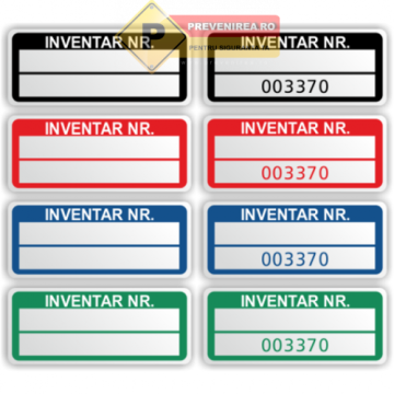 Eticheta de inventar din aluminiu