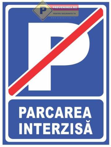 Indicator albastru parcare interzisa de la Prevenirea Pentru Siguranta Ta G.I. Srl