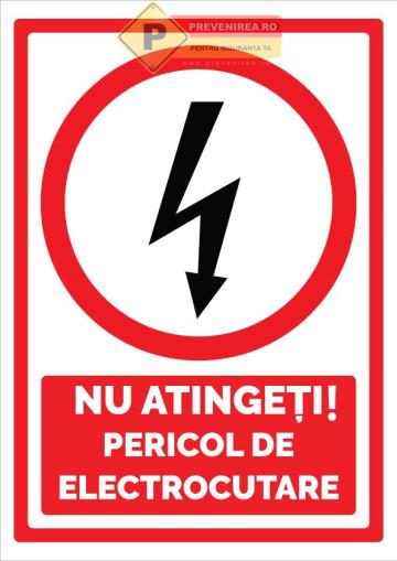 Indicator nu atinge pericol de electricitate