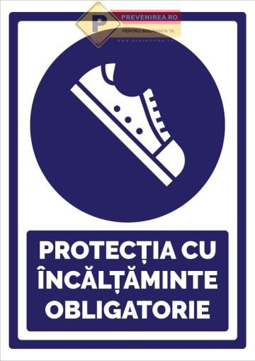 Indicator protectie cu incaltaminte obligatoriu