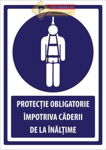 Indicator protectie obligatorie impotriva caderii