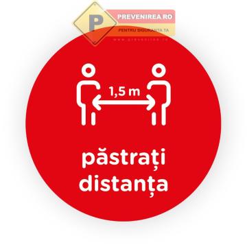 Semn rosu pastrati distanta