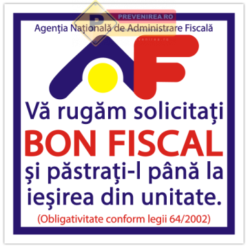 Semne pentru bonul fiscal