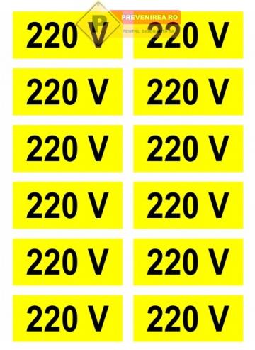 Set etichete 220v