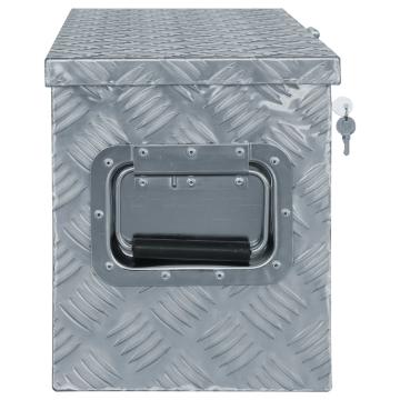 Cutie din aluminiu, 80,5 x 22 x 22 cm, argintiu de la VidaXL