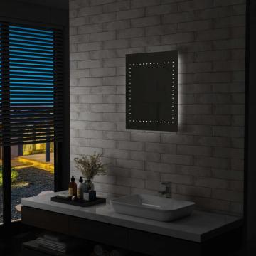 Oglinda cu LED de perete pentru baie, 50 x 60 cm de la VidaXL