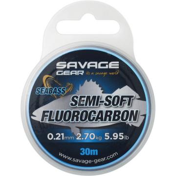 Fir pescuit Savage Gear Semi-Soft Fluorocarbon Seabass, 30m