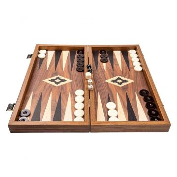 Set joc table backgammon Walnut with Black Oak points de la Chess Events Srl
