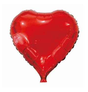 Balon folie Inima rosie 45cm