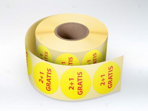 Rola etichete autoadezive personalizate 2+1 Gratis de la Label Print Srl