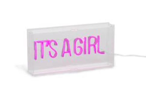 Lampa Childhome - Neon Light Box - It's A Girl - Pink