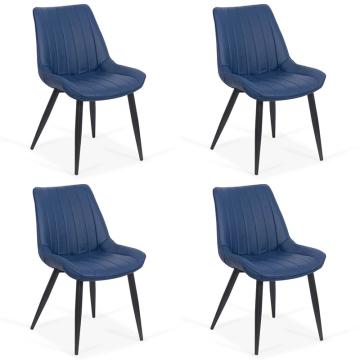 Set 4 scaune bucatarie pe culoarea albastru de la European Med Prod