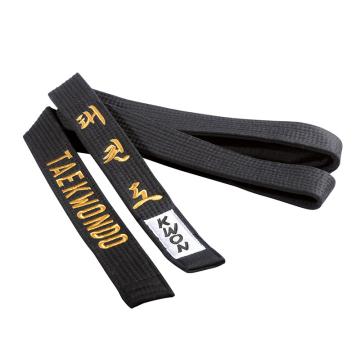 Centura neagra 5 cm brodata taekwondo