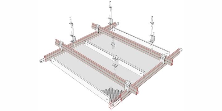 Sistem de tavan casetat metalic Plank Clip-in Heavy Duty de la Ideea Plus Srl