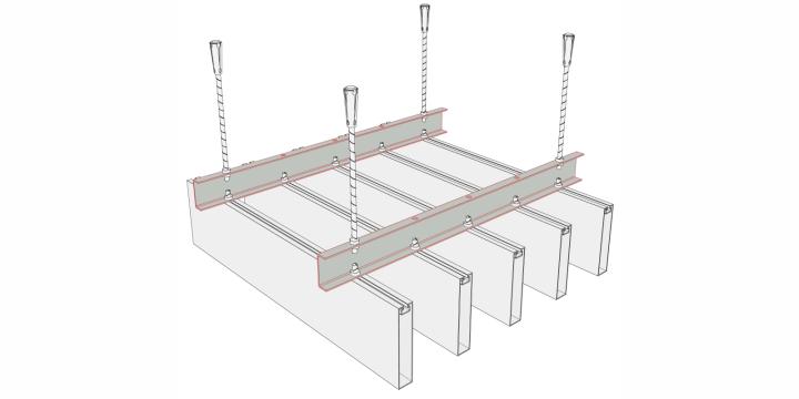 Sistem de tavan metalic Lineer Baffle Sistem A